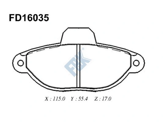 Brake Pad Set, disc brake (FD16035)