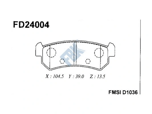 Brake Pad Set, disc brake (FD24004)
