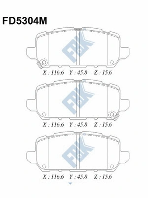 Brake Pad Set, disc brake (FD5304M)