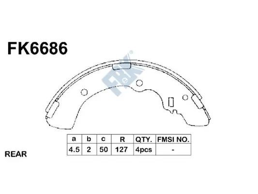 Brake Shoe Set (FK6686)