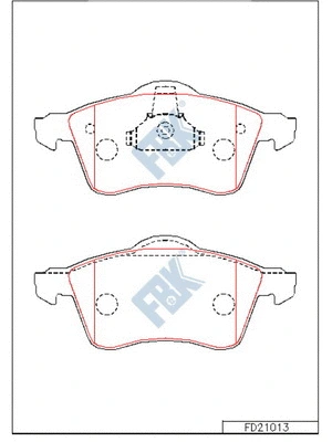 Brake Pad Set, disc brake (FD21013)