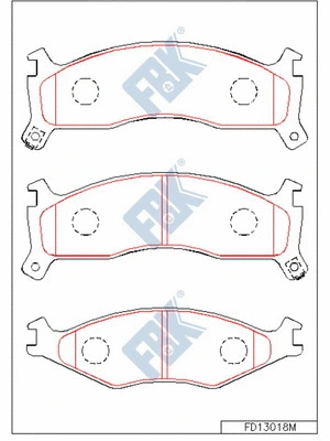Brake Pad Set, disc brake (FD13018M)