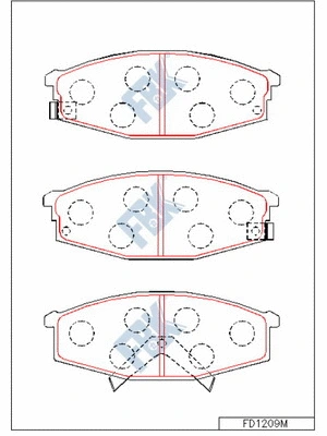 Brake Pad Set, disc brake (FD1209M)