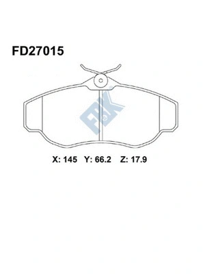 Brake Pad Set, disc brake (FD27015)