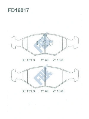 Brake Pad Set, disc brake (FD16017)