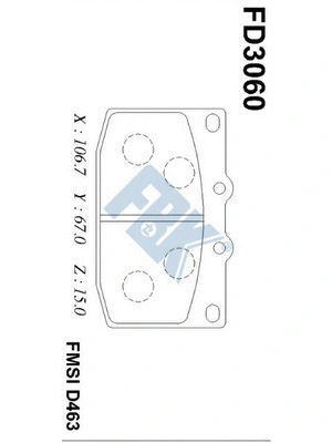 Brake Pad Set, disc brake (FD3060)