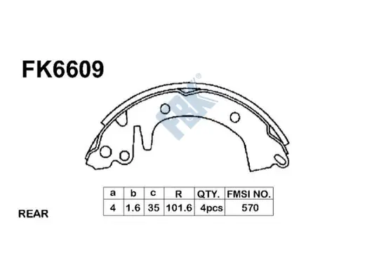 Brake Shoe Set (FK6609)
