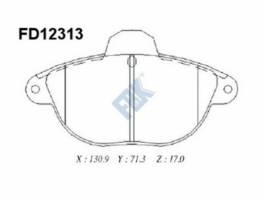 Brake Pad Set, disc brake (FD12313)