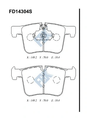 Brake Pad Set, disc brake (FD14304S)