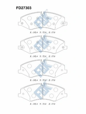 Brake Pad Set, disc brake (FD27303)