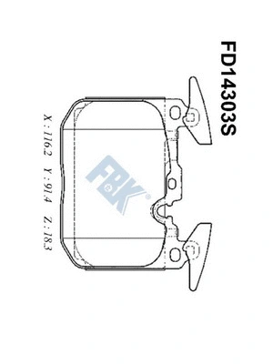 Brake Pad Set, disc brake (FD14303S)