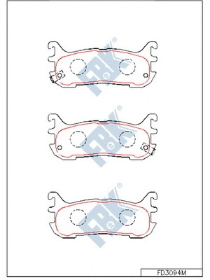 Brake Pad Set, disc brake (FD3094M)