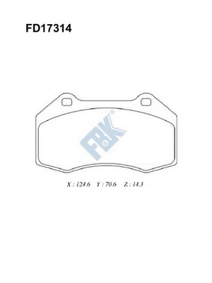 Brake Pad Set, disc brake (FD17314)