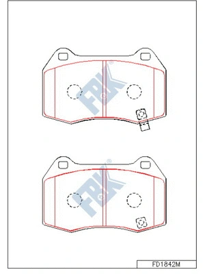 Brake Pad Set, disc brake (FD1842M)