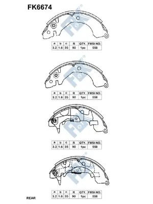 Brake Shoe Set (FK6674)