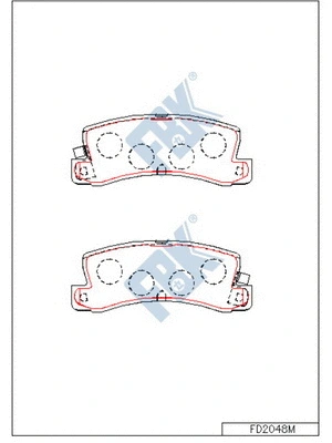 Brake Pad Set, disc brake (FD2048M)