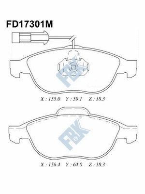 Brake Pad Set, disc brake (FD17301M)