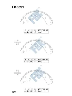 Brake Shoe Set (FK3391)