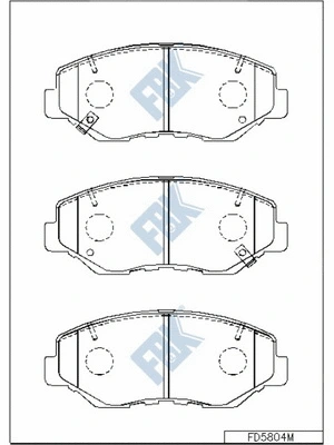 Brake Pad Set, disc brake (FD5804M)