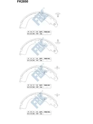 Brake Shoe Set (FK2850)