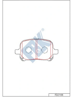 Brake Pad Set, disc brake (FD2166)