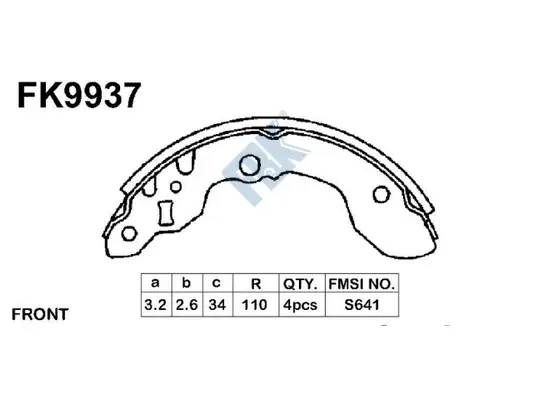 Brake Shoe Set (FK9937)