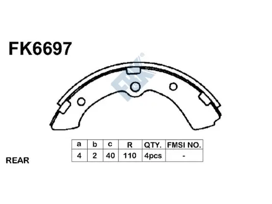 Brake Shoe Set (FK6697)