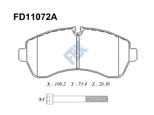 Brake Pad Set, disc brake (FD11072A)