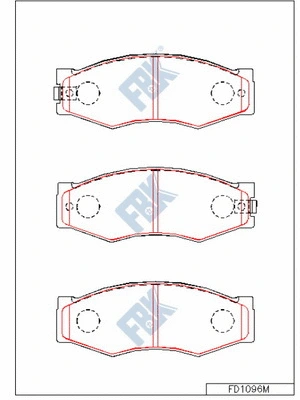 Brake Pad Set, disc brake (FD1096M)