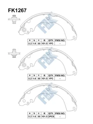 Brake Shoe Set (FK1267)