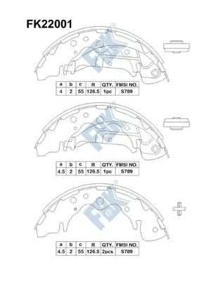 Brake Shoe Set (FK22001)