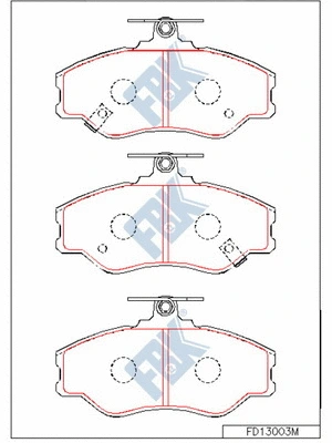 Brake Pad Set, disc brake (FD13003M)
