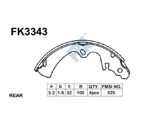 Brake Shoe Set (FK3343)