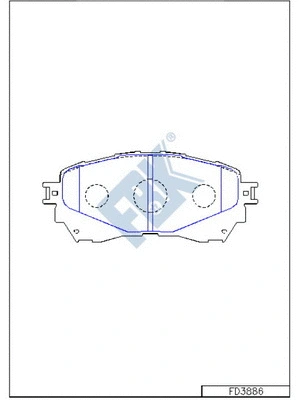 Brake Pad Set, disc brake (FD3886)