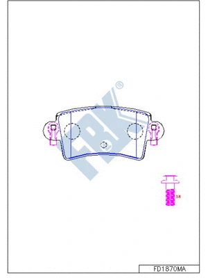 Brake Pad Set, disc brake (FD1870MA)