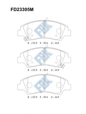 Brake Pad Set, disc brake (FD23305M)