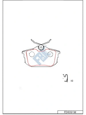 Brake Pad Set, disc brake (FD6091M)