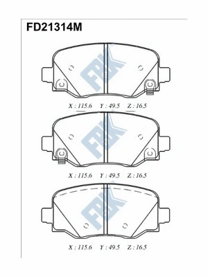 Brake Pad Set, disc brake (FD21314M)
