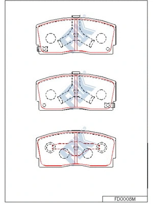 Brake Pad Set, disc brake (FD0008M)