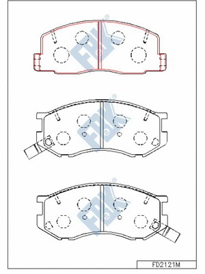 Brake Pad Set, disc brake (FD2121M)