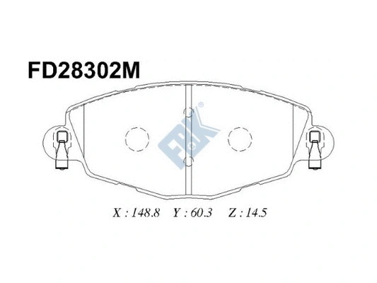 Brake Pad Set, disc brake (FD28302M)