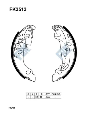 Brake Shoe Set (FK3513)