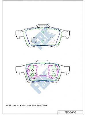 Brake Pad Set, disc brake (FD3846S)