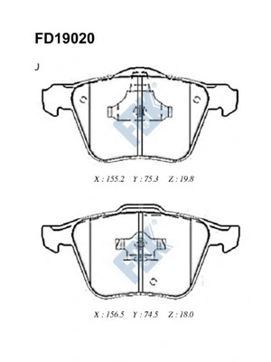 Brake Pad Set, disc brake (FD19020)