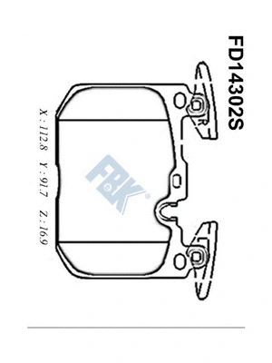 Brake Pad Set, disc brake (FD14302S)