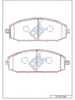 Brake Pad Set, disc brake (FD1816M)