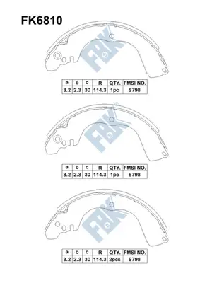 Brake Shoe Set (FK6810)