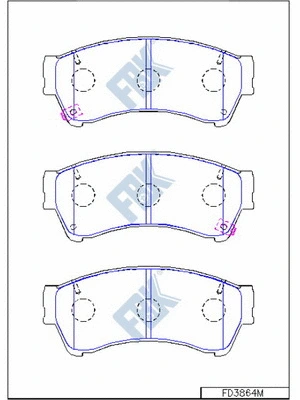 Brake Pad Set, disc brake (FD3864M)