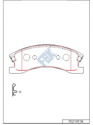 Brake Pad Set, disc brake (FD21051M)