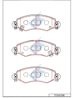 Brake Pad Set, disc brake (FD9808M)